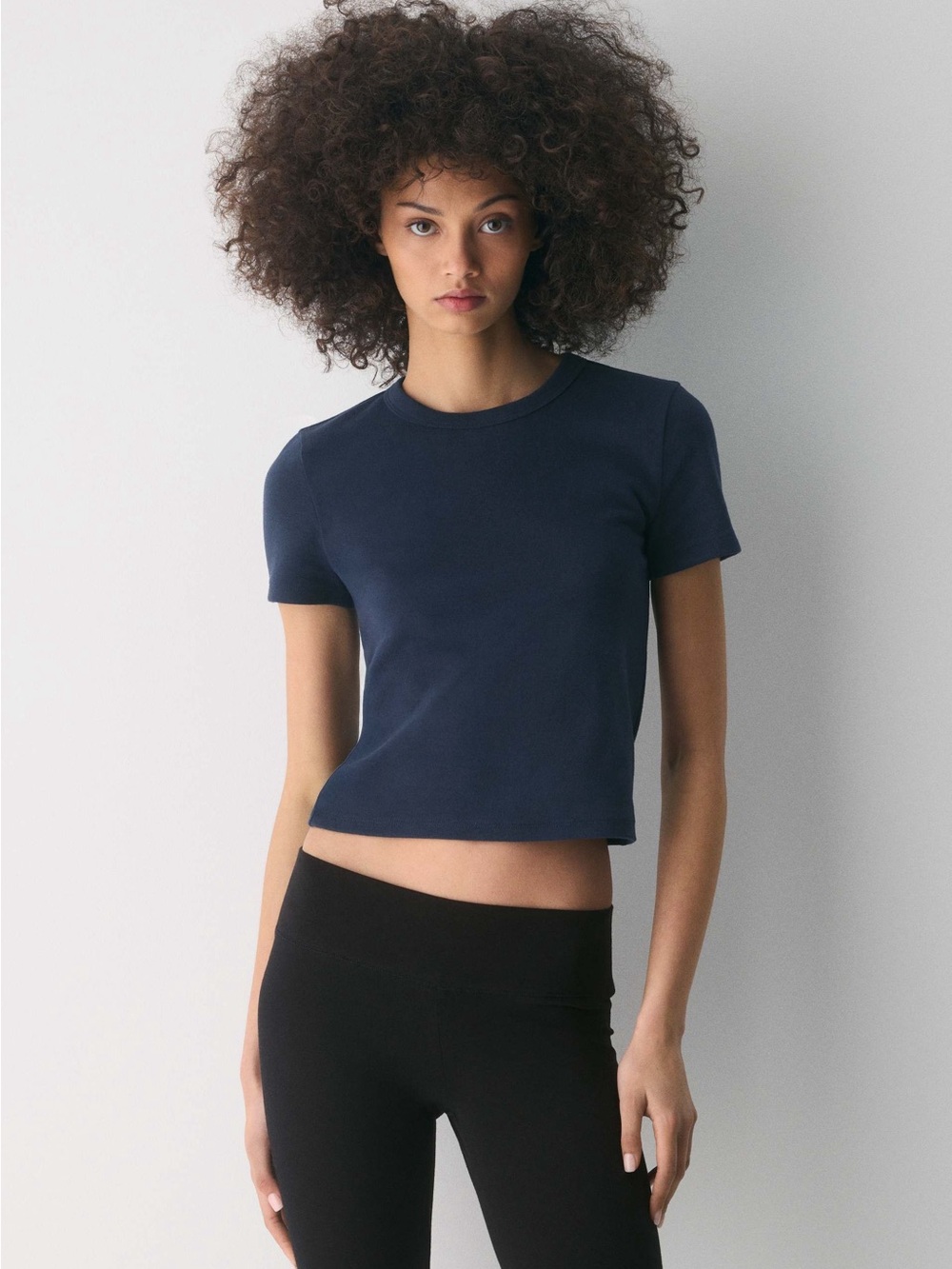 Aritzia Sunday Best Baby Tee in Navy